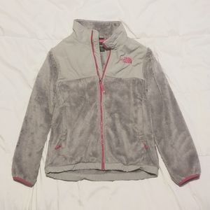 The Noth Face jacket, gray and pink, size small